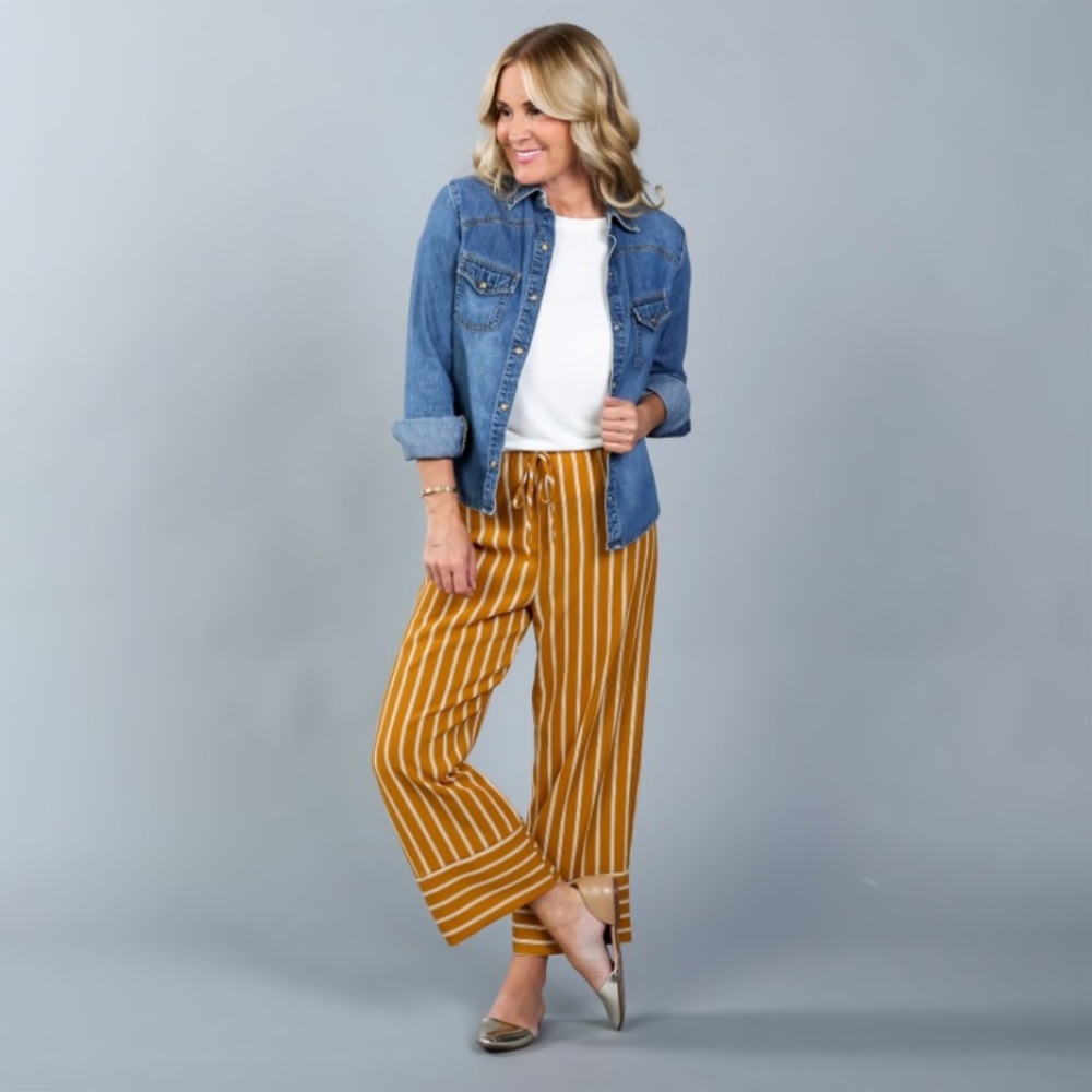 Striped culottes